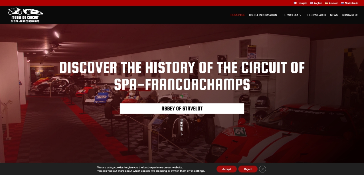 Screenshot 2022-02-10 at 15-50-14 Homepage – Spa Francorchamps Circuit Museum in Stavelot Stavelot Abbey