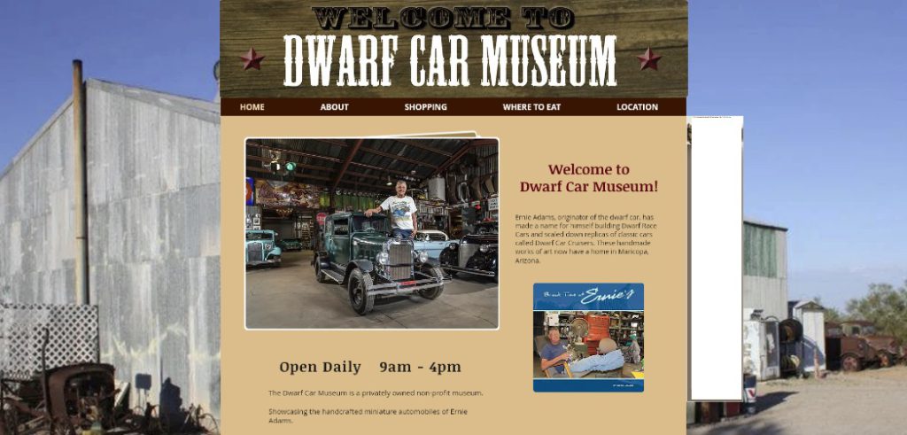 Screenshot 2023-05-03 at 09-13-30 Dwarf Car Museum Ernie Adams Official Site