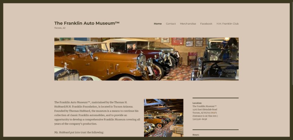 Screenshot 2023-05-03 at 09-44-13 The Franklin Auto Museum™ – Tucson AZ