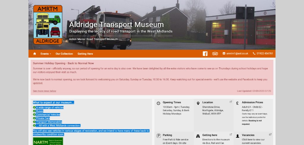 Screenshot 2023-10-02 at 15-08-28 Home Aldridge Transport Museum